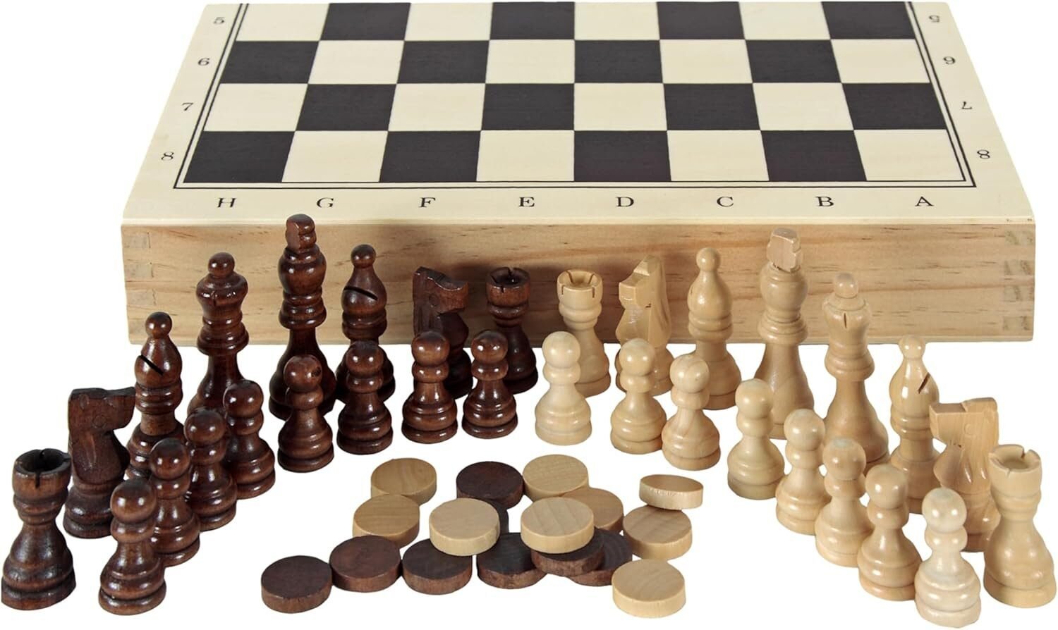Ajedrez damas y backgammon en estuche, 2 jugadores – Nuevo en Lalín, Pontevedra