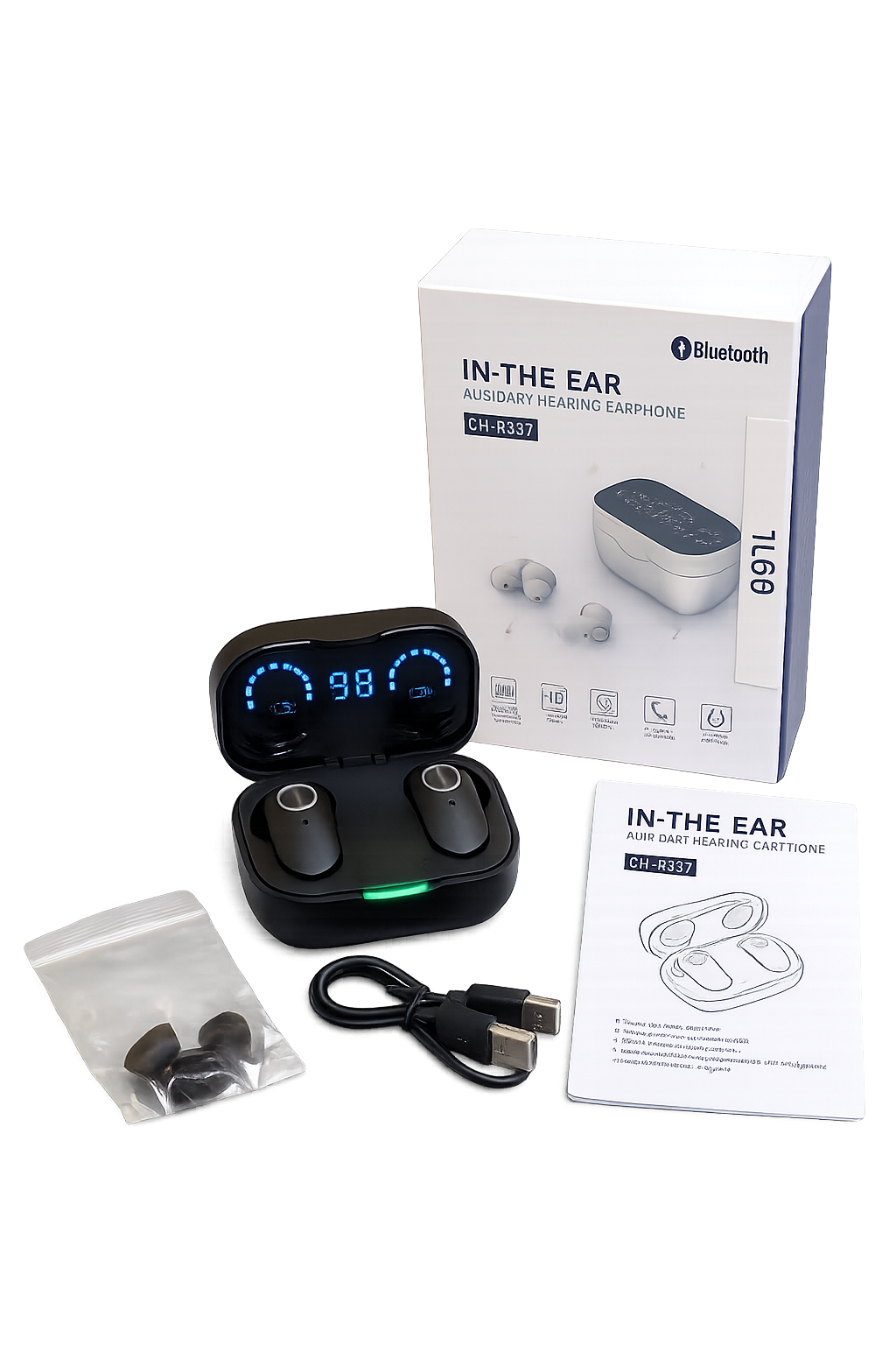 Auriculares amplificadores CH-R337 Bluetooth 5.3 con estuche de carga en Lalín, Pontevedra
