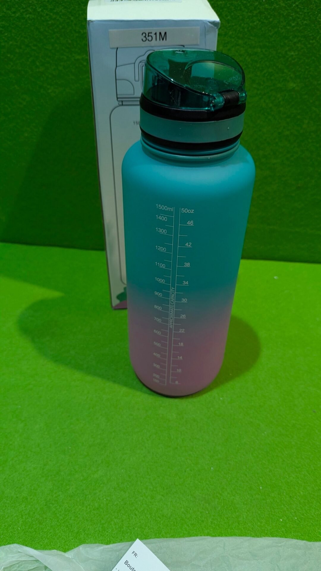Foto 4 de Botella Agua, 1500ML Libre de BPA, Botella Agua Gimnasio