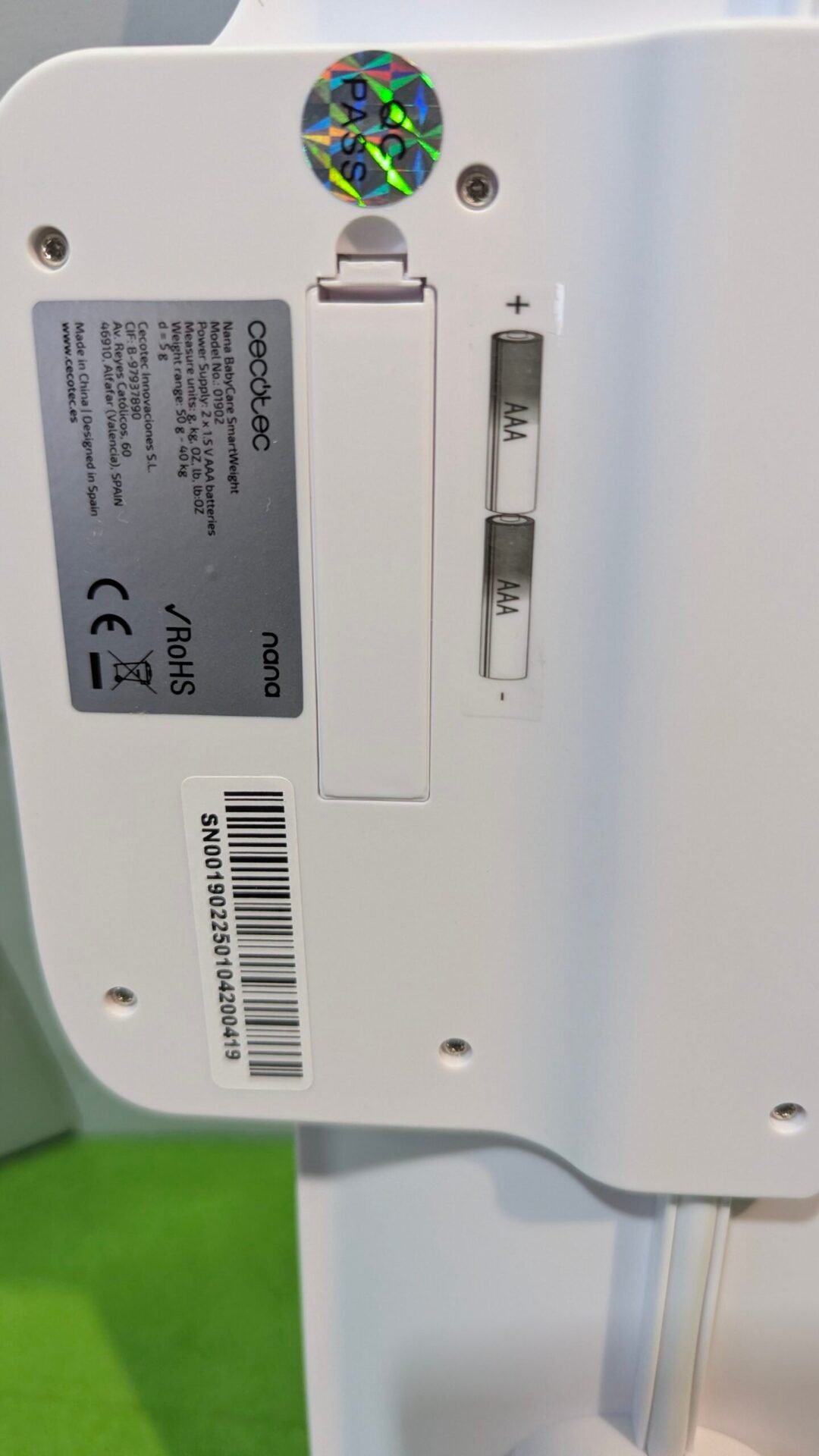 Foto 7 de Cecotec Báscula Bebé Digital Nana BabyCare SmartWeight. Pantalla LED