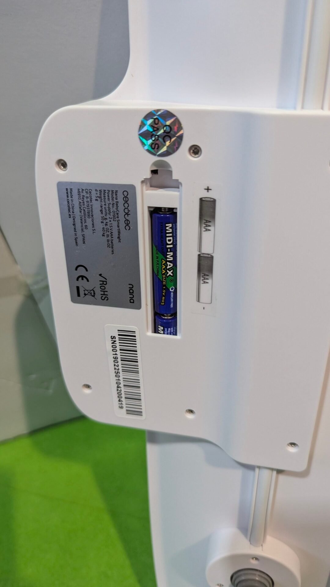 Foto 8 de Cecotec Báscula Bebé Digital Nana BabyCare SmartWeight. Pantalla LED