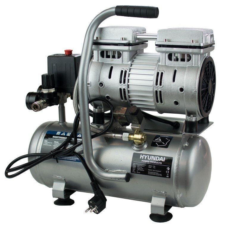 Foto 9 de Compresor Silencioso Hyundai HYAC6-07S 6L – 0.75HP + KIT DE REGALO (5 Piezas)