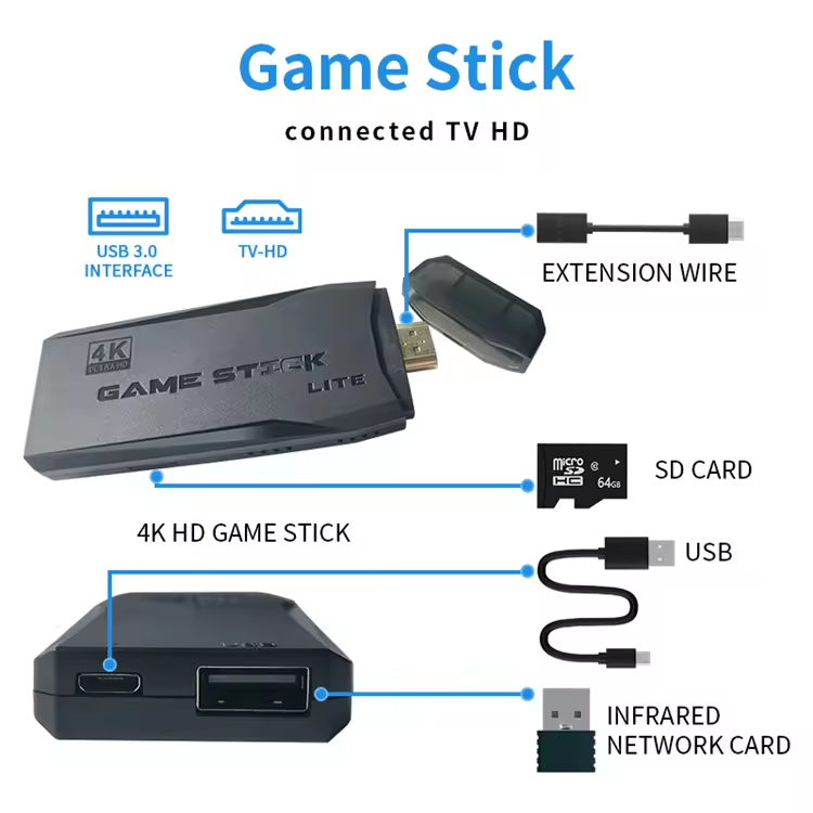 Foto 4 de Consola de Videojuegos M8 con 20000 Juegos Integrados, Control Inalámbrico 2.4G,