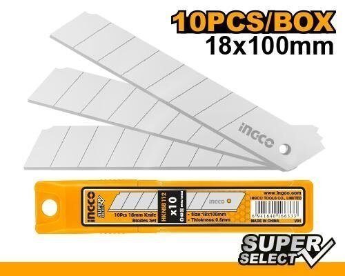 Cuchillas de Repuesto INGCO 18mm, total 50 cuchillas – Acero CK75 – Corte de Pre en Lalín, Pontevedra