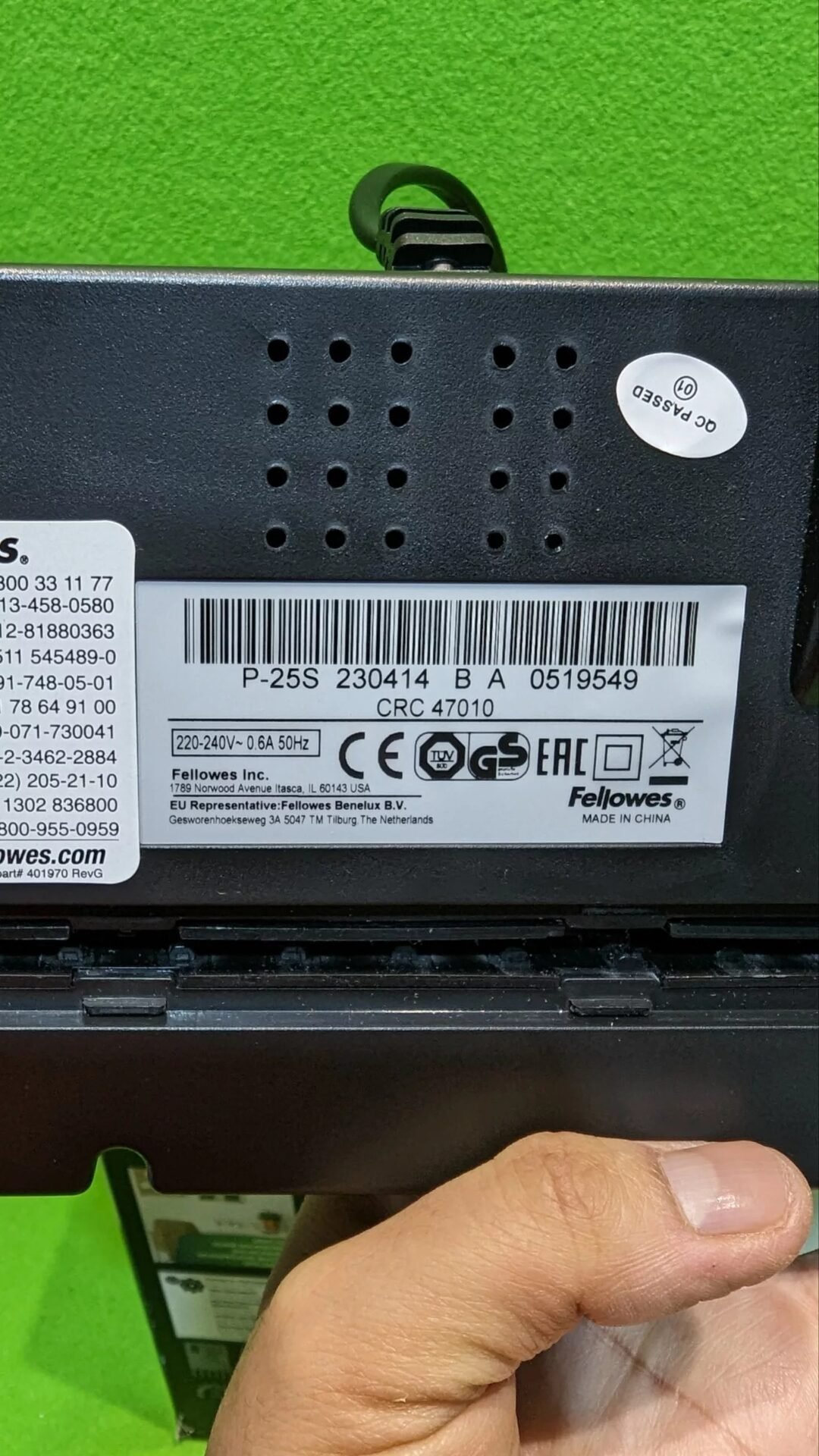 Foto 5 de Fellowes P-25S – Trituradora de Papel