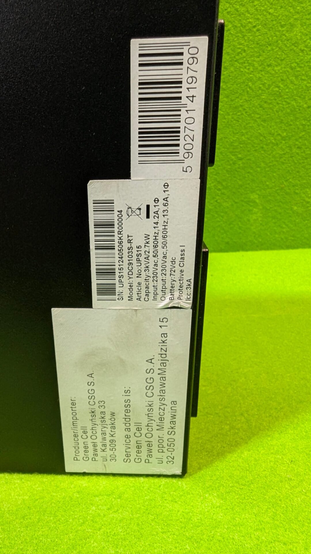 Foto 9 de Fuente de alimentación UPS YDC9103S-RT montada en bastidor 3KVA/2700W