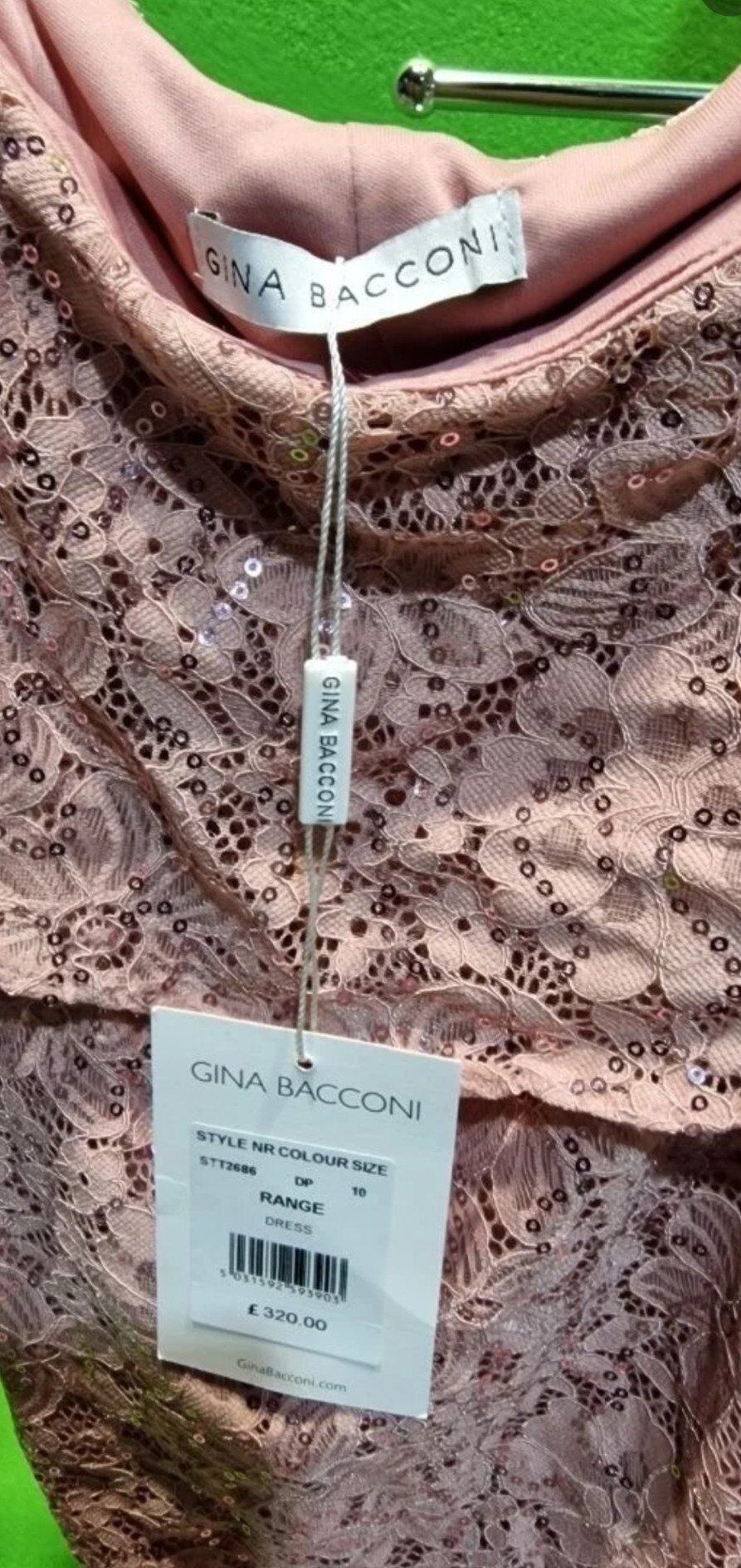 Foto 9 de Gina Bacconi Vestido largo de encaje con lentejuelas Amara