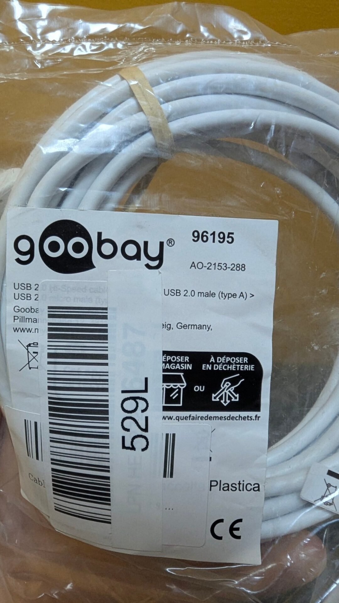 Foto 2 de Goobay 96195 Cable de Datos y Cargador Micro USB 5 m