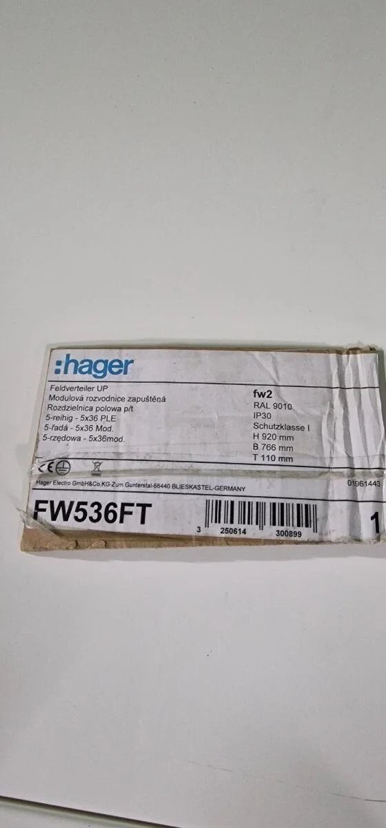 Foto 10 de Hager FW536FT Caja de Distribución Empotrar CON TARA