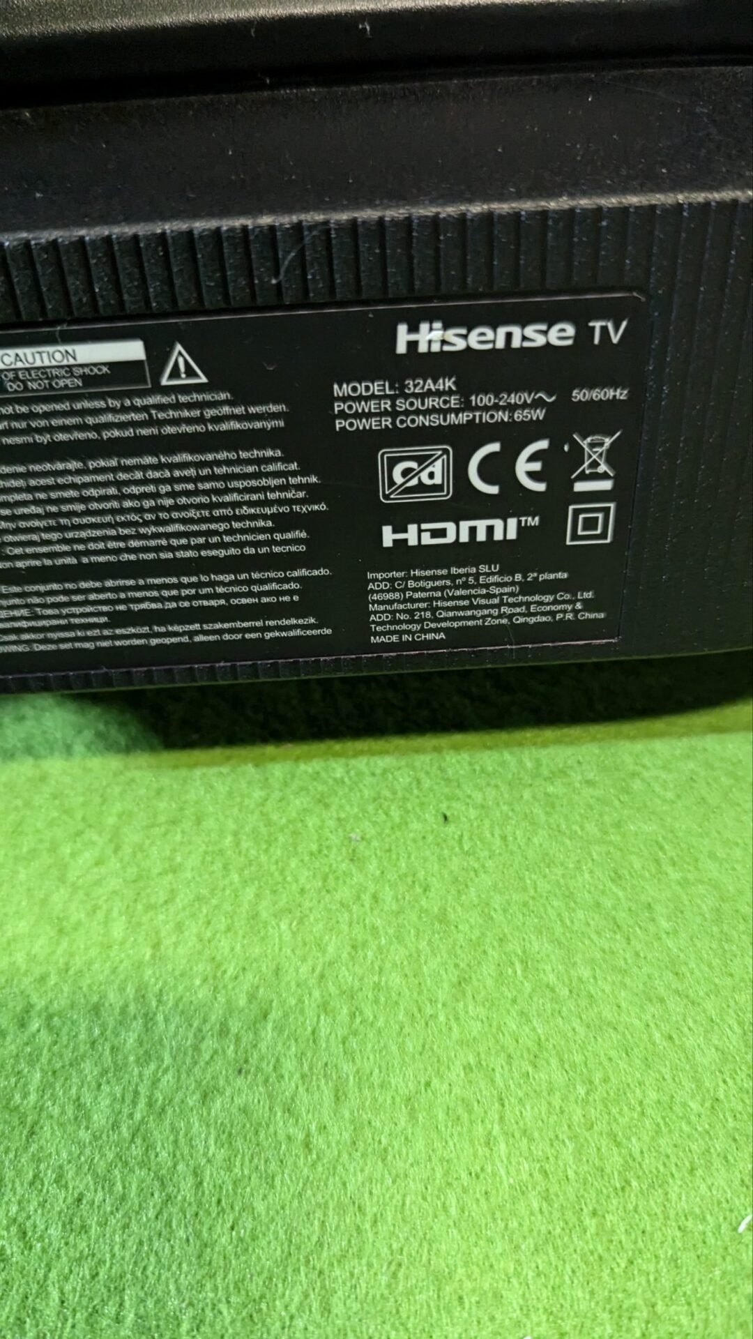 Foto 3 de Hisense TV 32A4K REPUESTOS