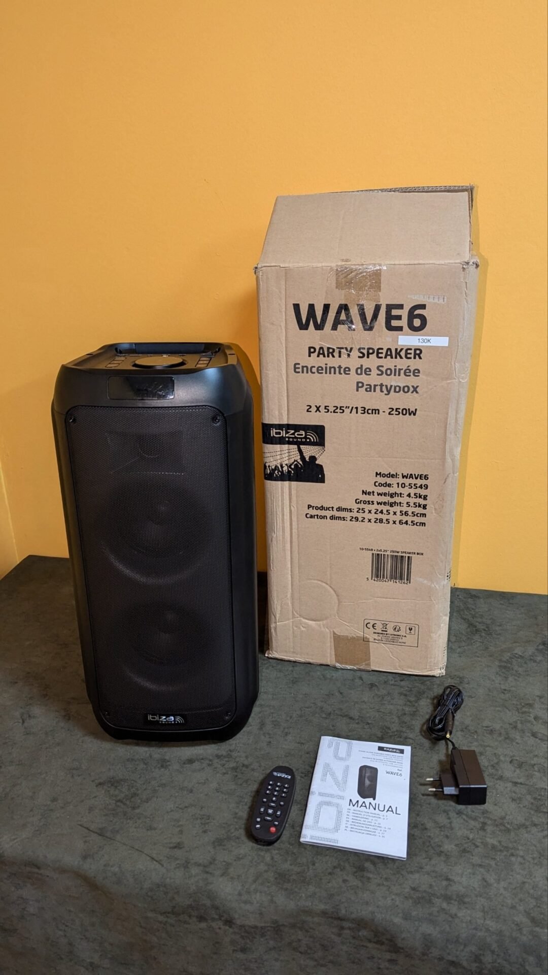 Foto 2 de Ibiza – WAVE6 – Altavoz a pilas de 250W/2×5.25″