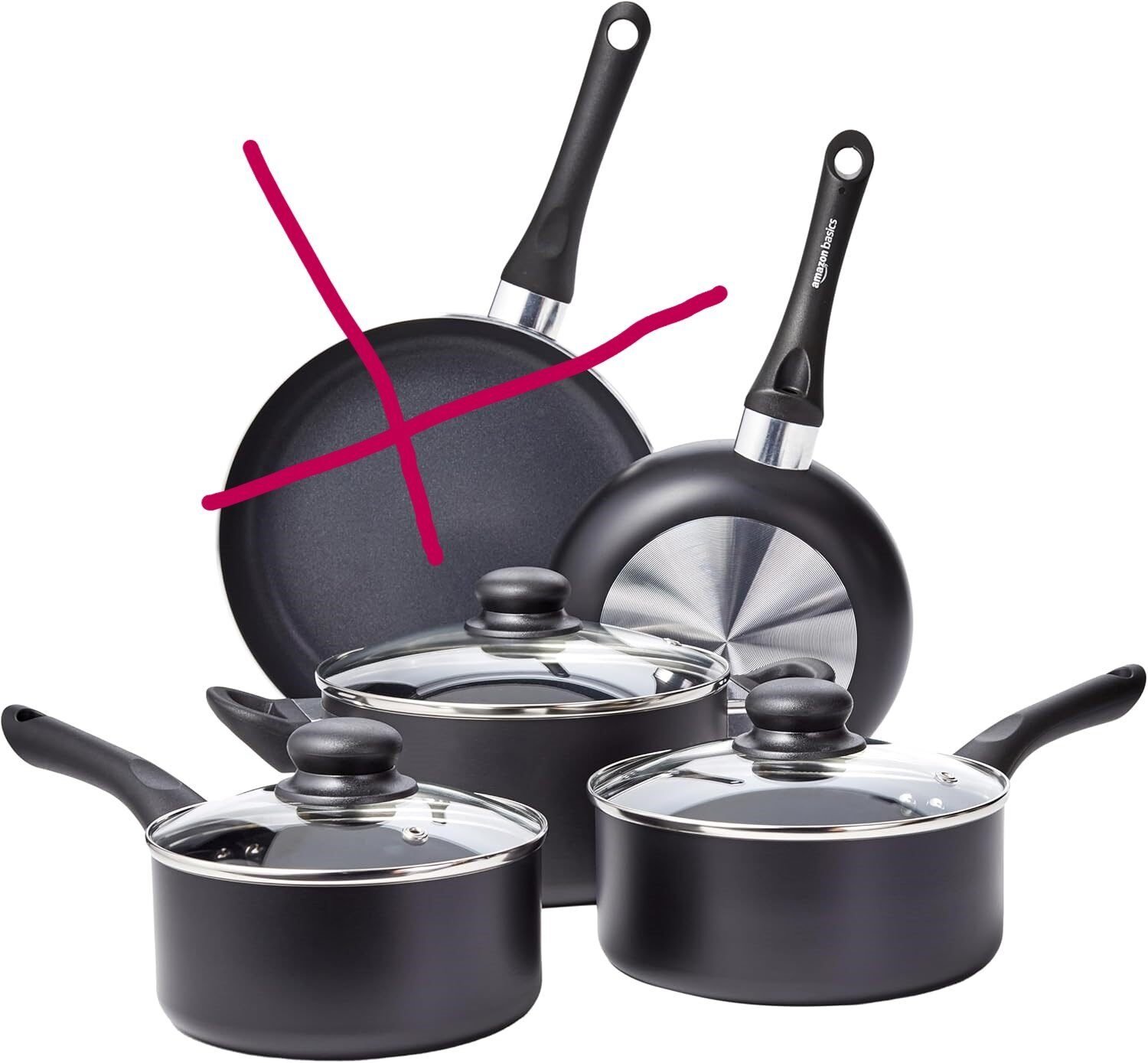 Juego de utensilios de cocina antiadherentes, 7 Unidads (4 ollas + 3 tapas) falt en Lalín, Pontevedra