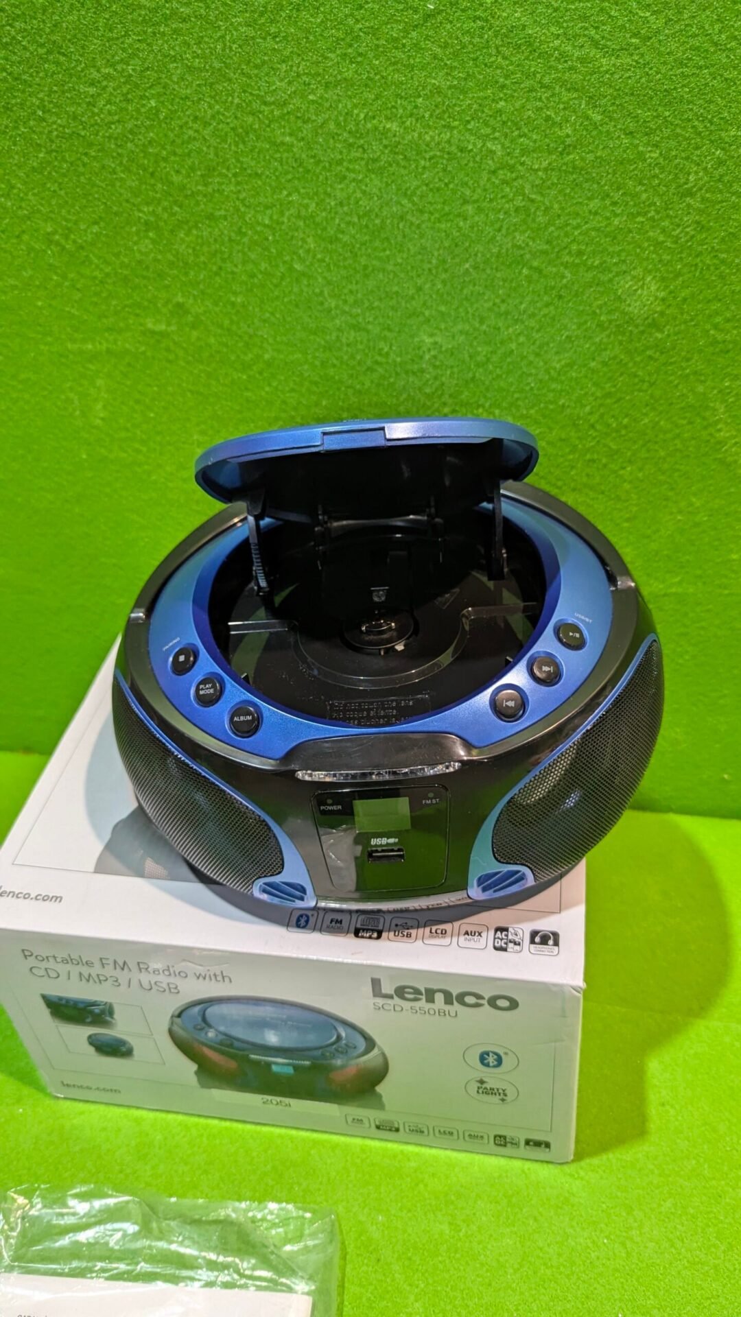 Foto 10 de Lenco Radio CD Portátil SCD-550BU Azul, Bluetooth, USB, Radio FM