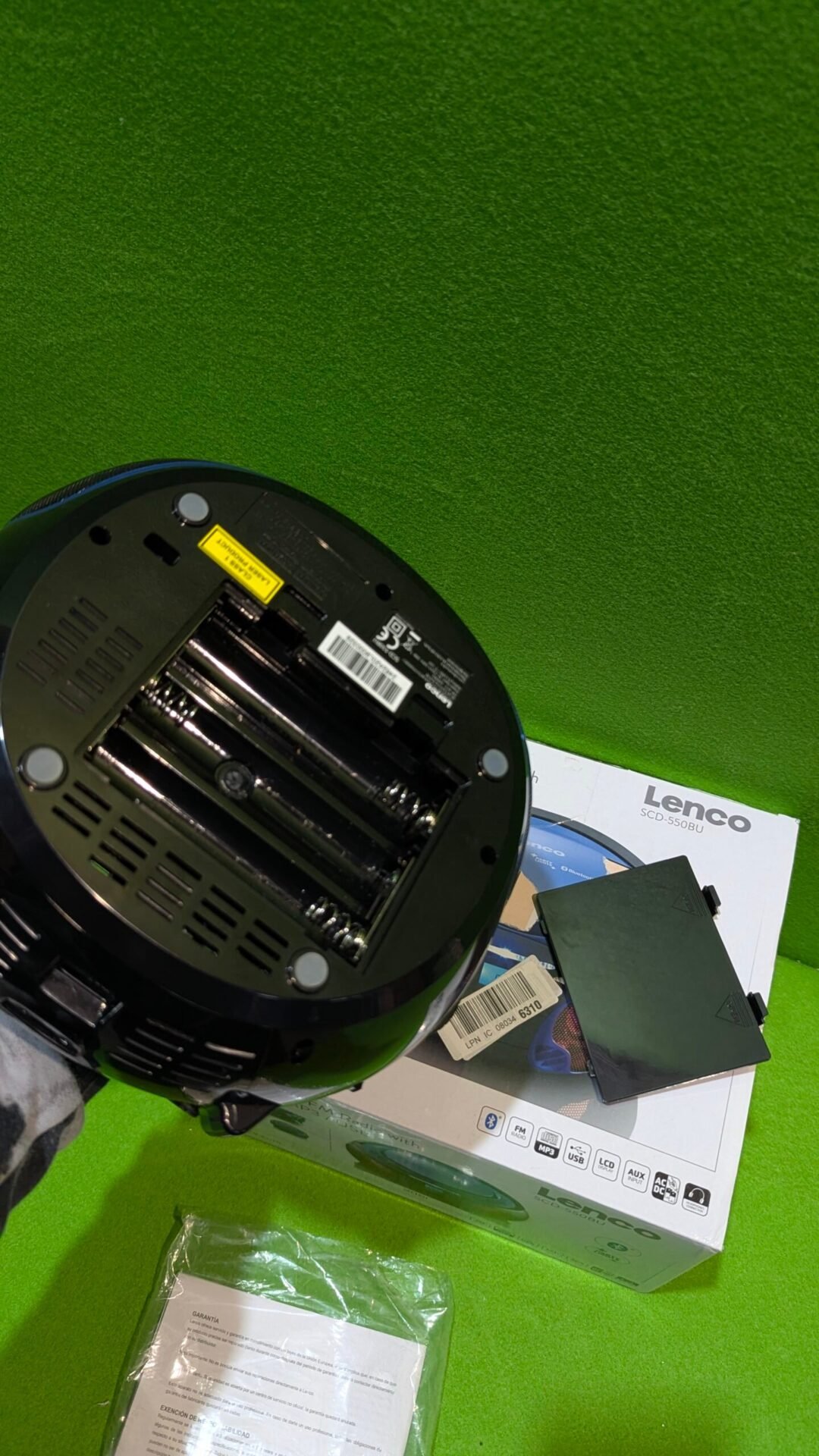 Foto 4 de Lenco Radio CD Portátil SCD-550BU Azul, Bluetooth, USB, Radio FM