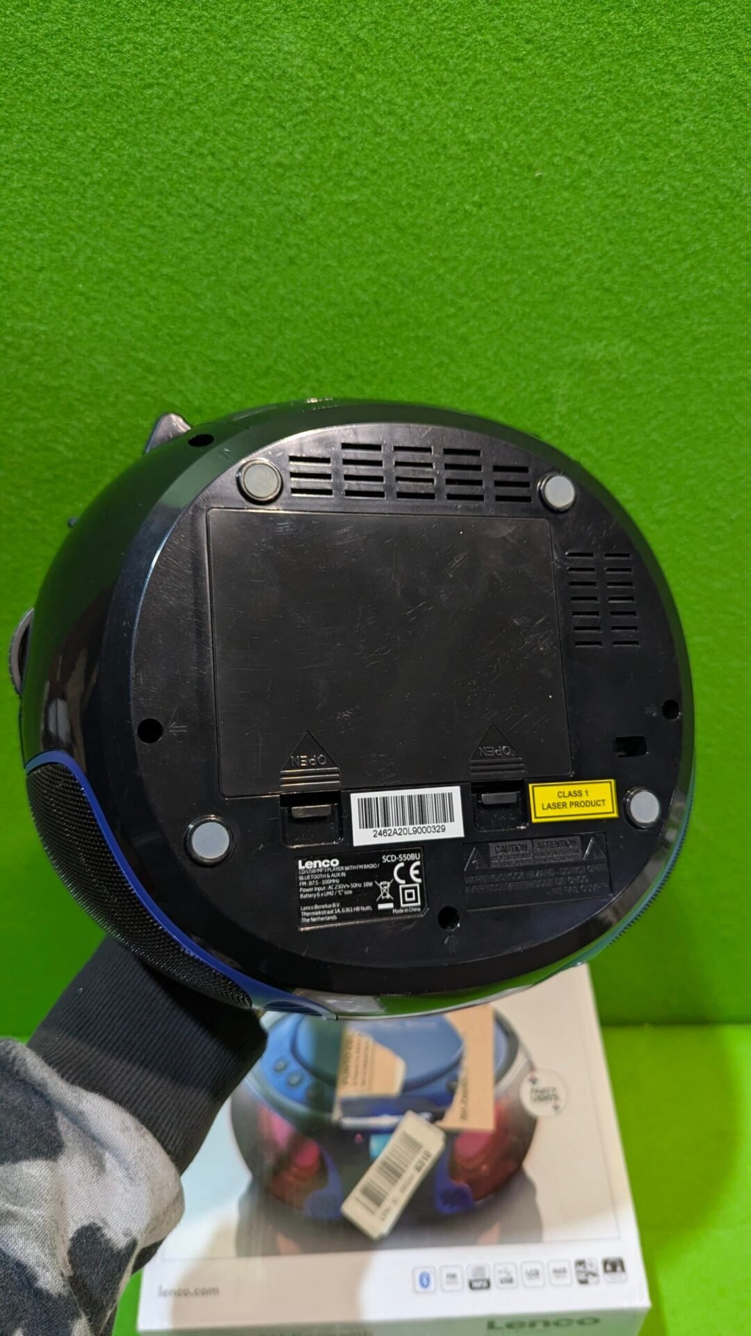 Foto 7 de Lenco Radio CD Portátil SCD-550BU Azul, Bluetooth, USB, Radio FM