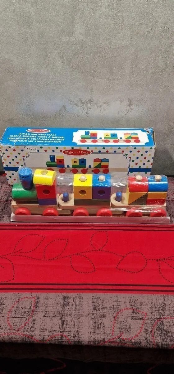 Foto 3 de Melissa & Doug Jumbo Stacking Train Classic Construcción y vehículos