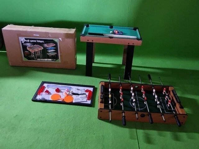 Foto 2 de Mesa 4 juegos en 1: Billar, ping-pong, hockey y futbolín