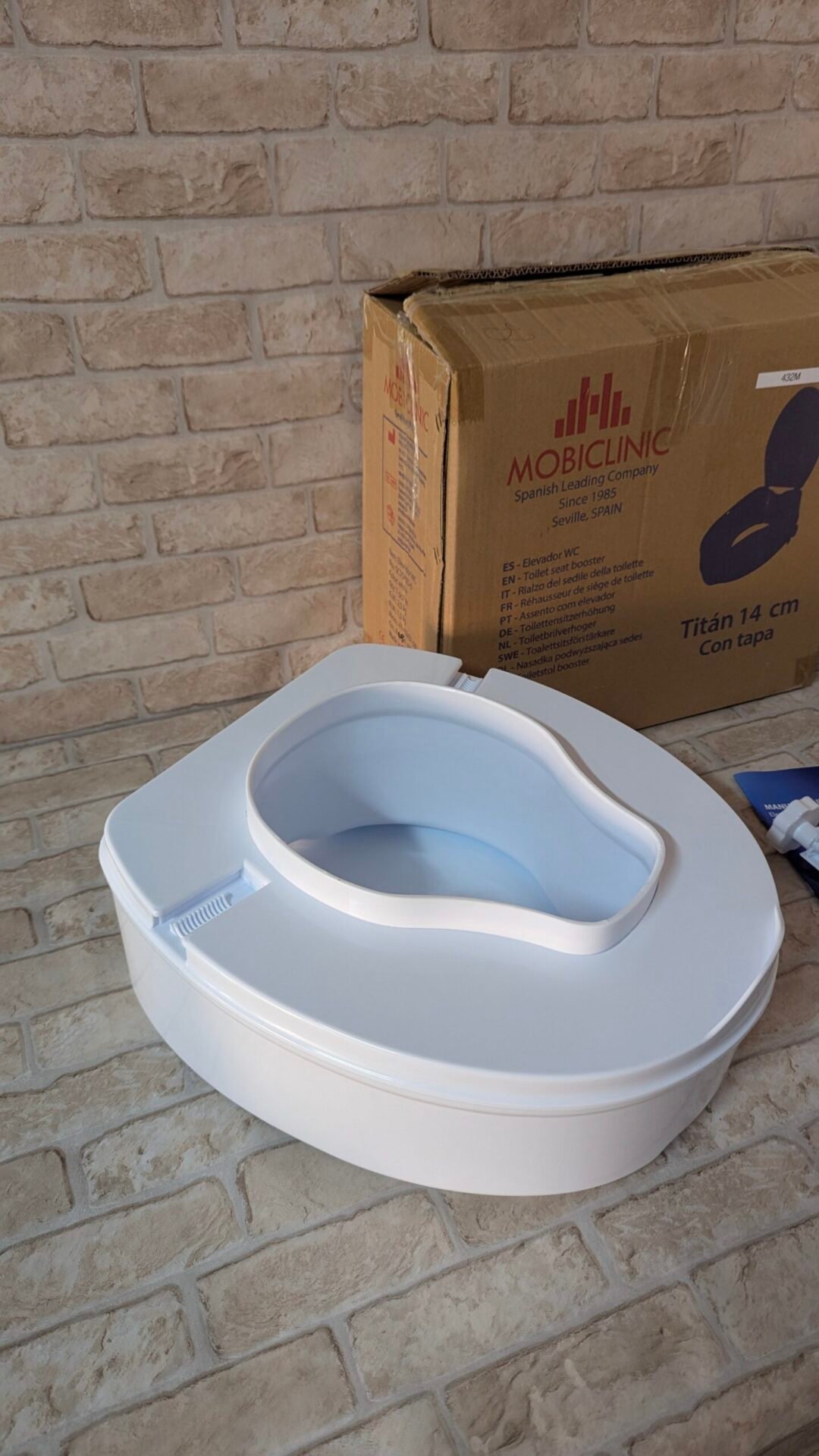 Foto 4 de Mobiclinic®, Elevador wc para adulto, Con tapa, 14 cm – Nuevo