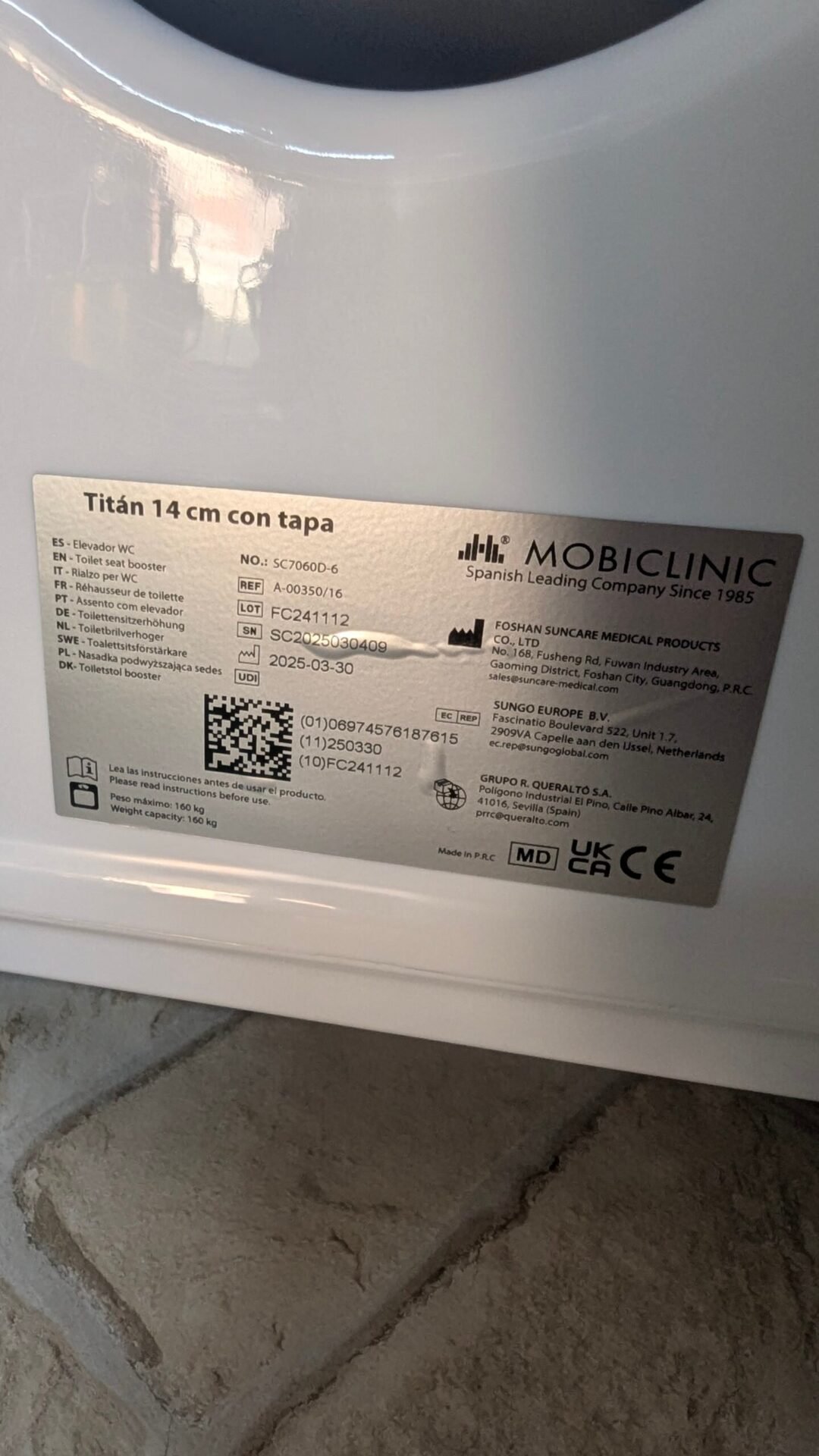 Foto 6 de Mobiclinic®, Elevador wc para adulto, Con tapa, 14 cm – Nuevo