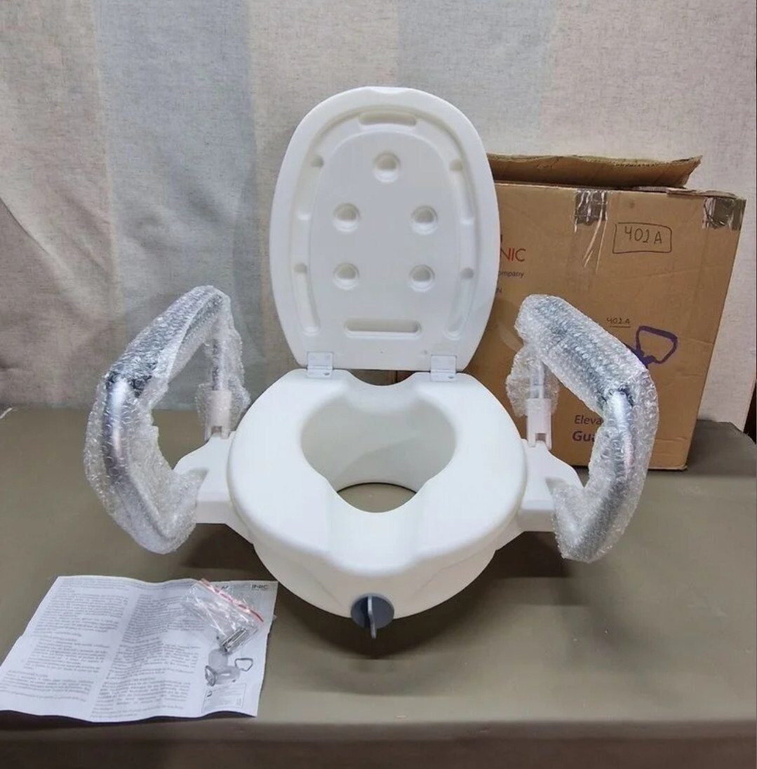 Foto 3 de Mobiclinic, Elevador WC para adultos con reposabrazos, Guadiana – Nuevo