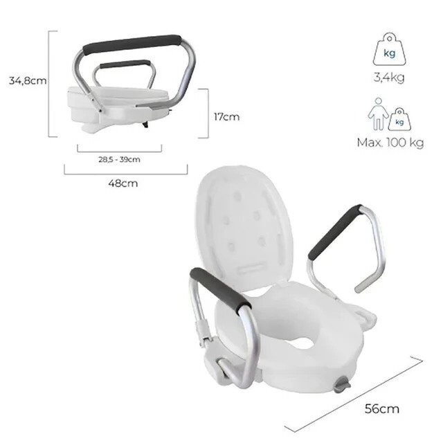 Mobiclinic, Elevador WC para adultos con reposabrazos, Guadiana – Nuevo – Ref. 4 en Lalín, Pontevedra