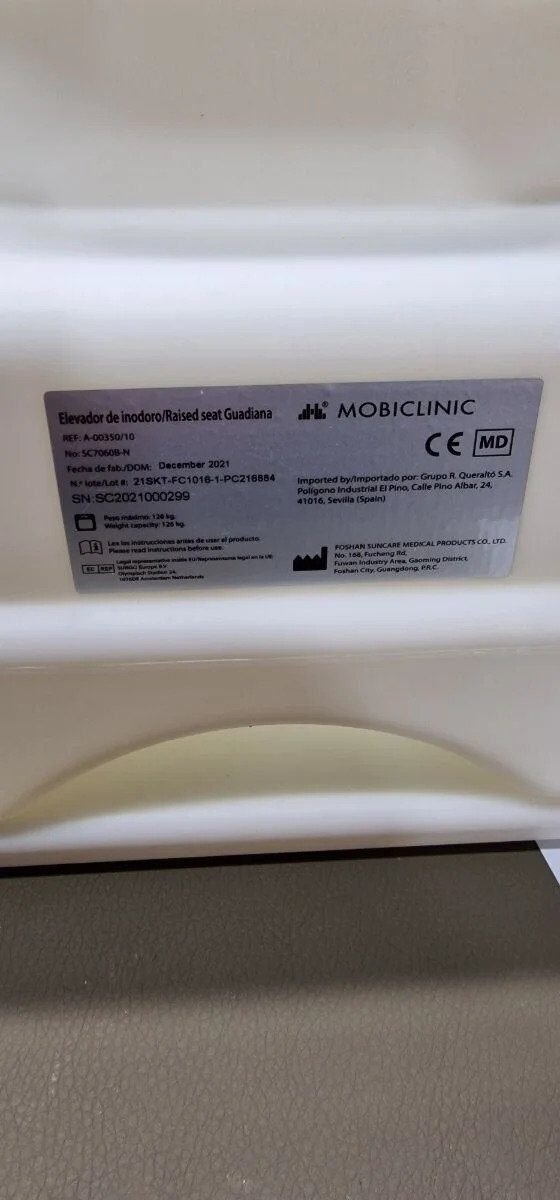 Foto 6 de Mobiclinic, Elevador WC para adultos con reposabrazos, Guadiana – Nuevo – Ref. 4