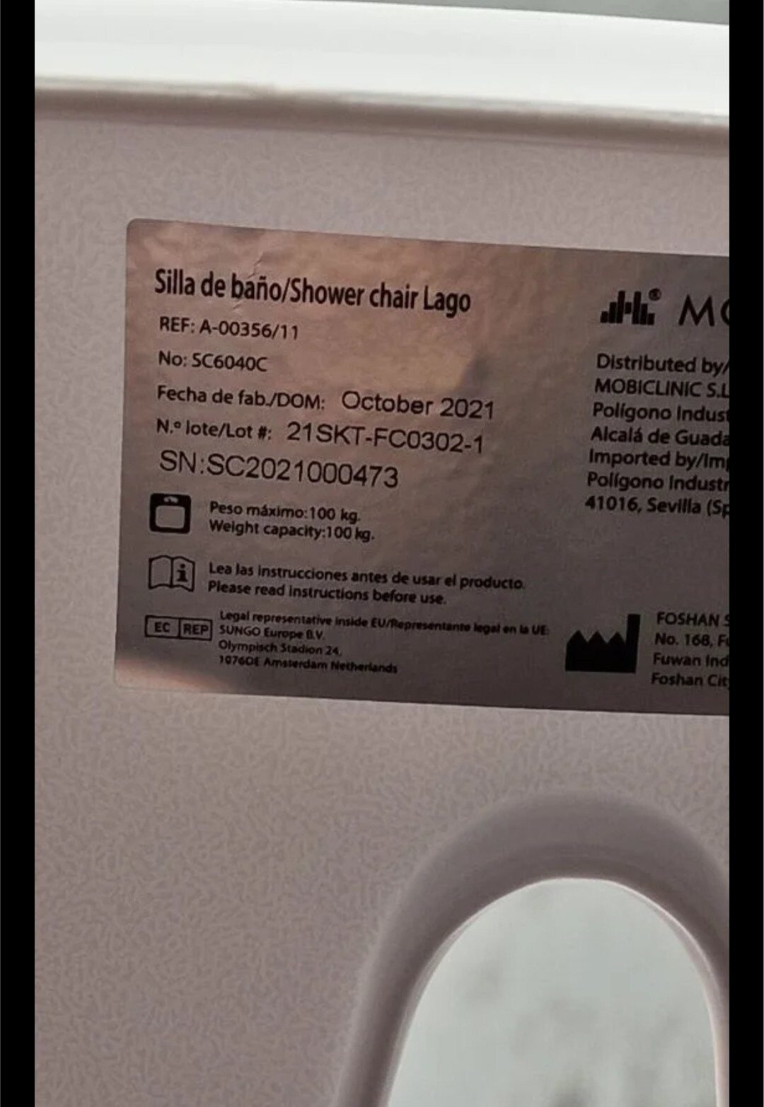 Foto 5 de Mobiclinic, Silla de Baño Giratoria, Lago