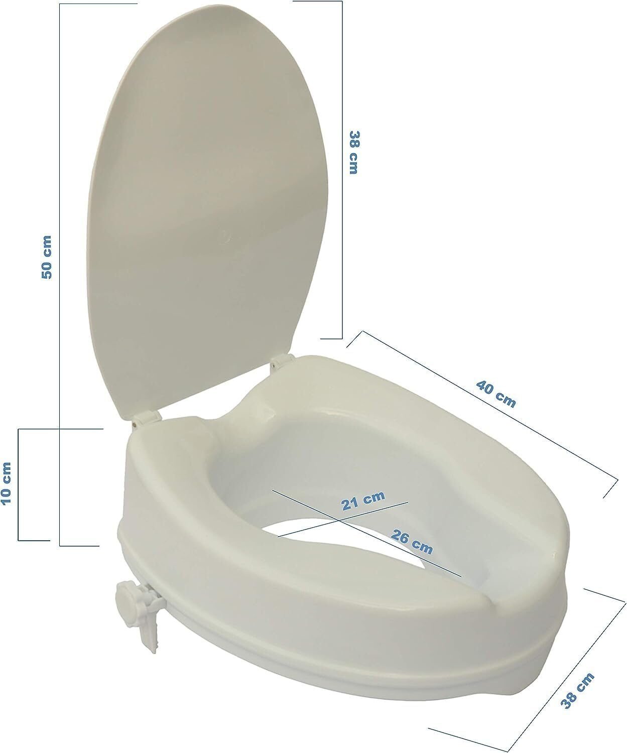 Foto 2 de OrtoPrime Elevador WC Adulto Con Tapa – Altura 10 cm