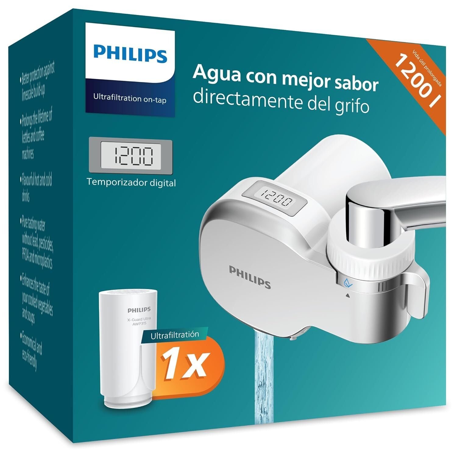 Philips Water Filtro de Grifo ULTRAFILTRACIÓN con PANTALLA DIGITAL en Lalín, Pontevedra