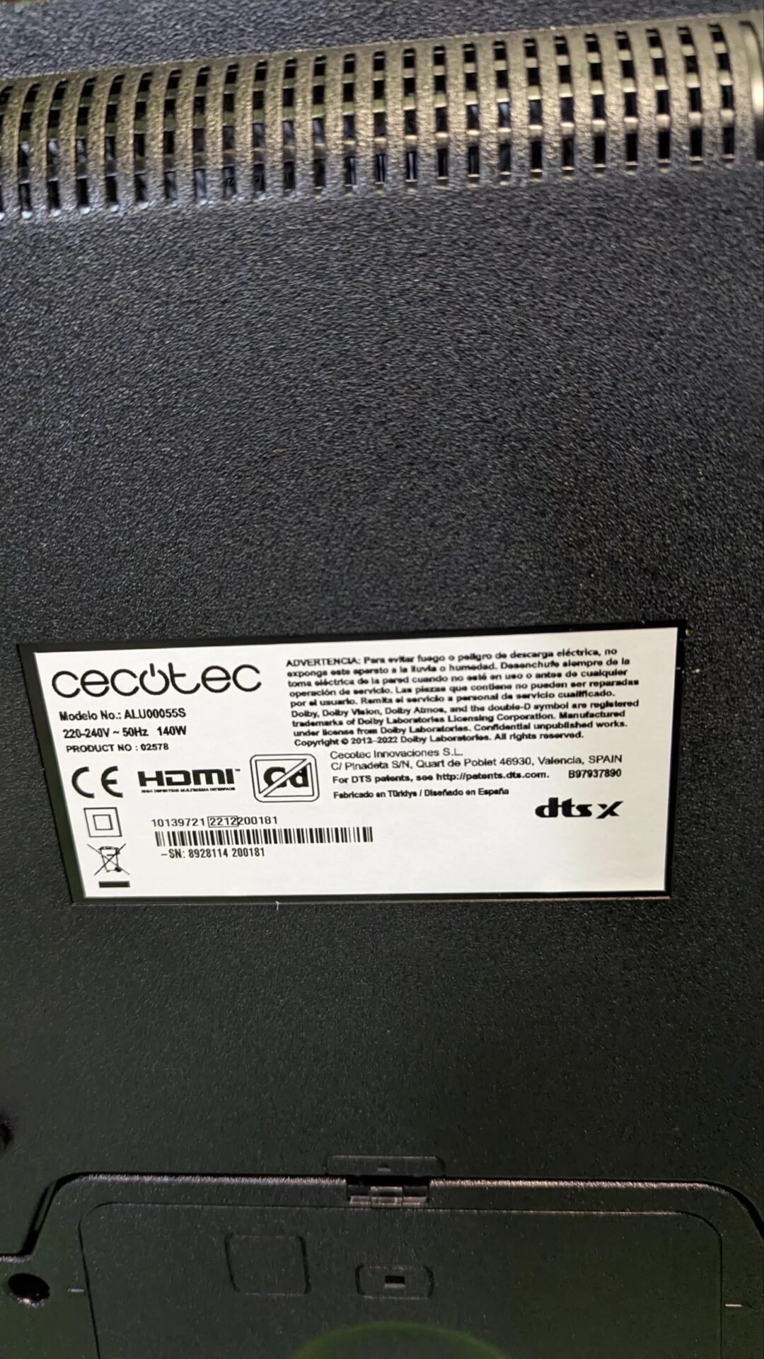Foto 8 de REPUESTOS Cecotec Televisor LED 55″ Smart TV