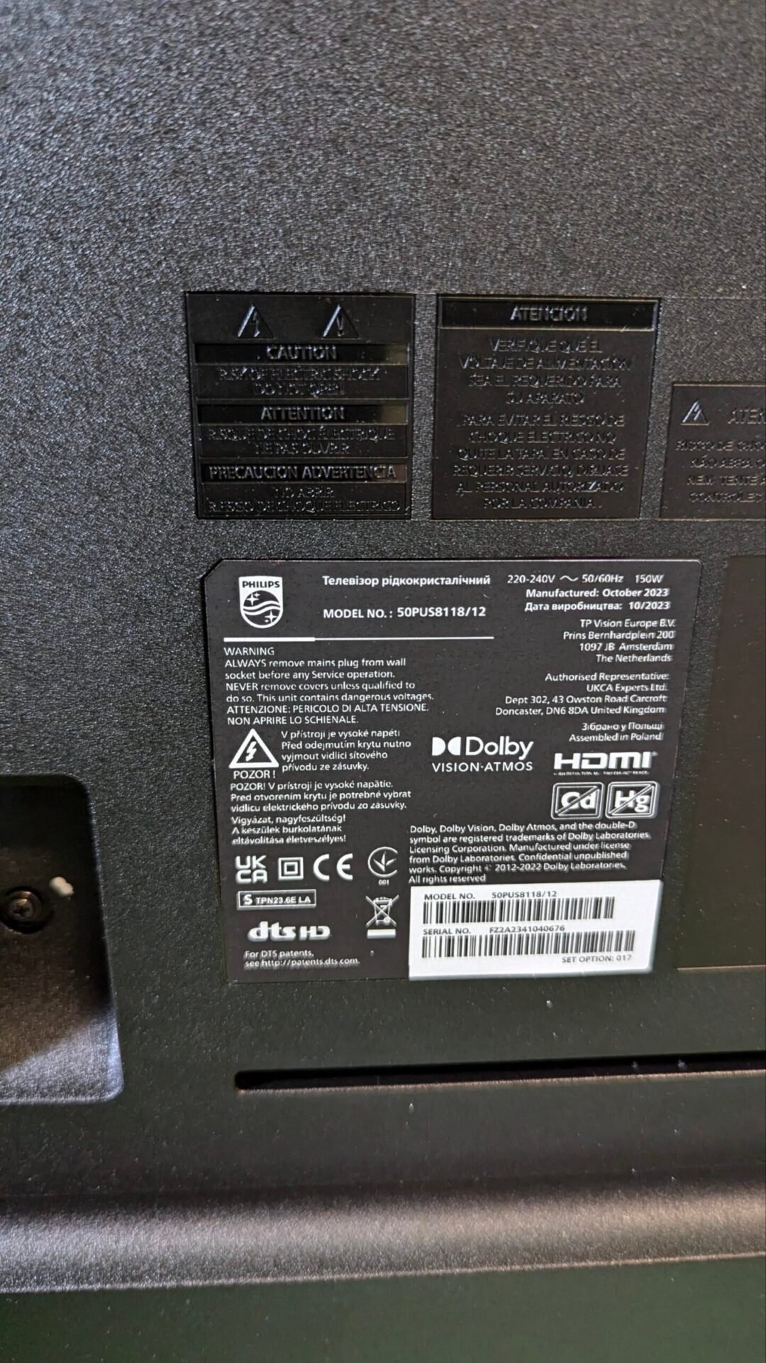Foto 6 de REPUESTOS Philips 4K LED Smart Ambilight TV|PUS8118|50 Pulgadas