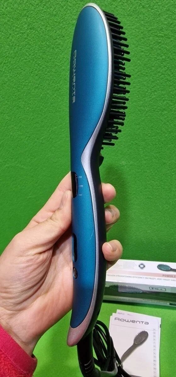Foto 4 de Rowenta Cepillo alisador Power Straight CF5820F0 para cabello muy rizado – Como