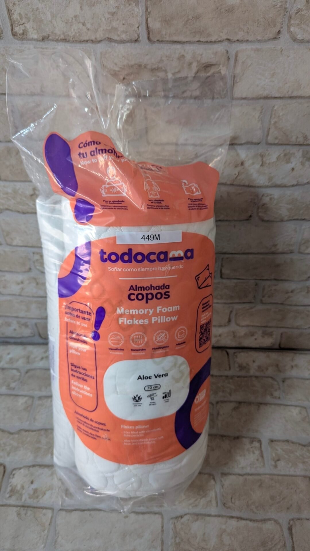 Foto 2 de Todocama – Almohada viscoelástica Aloe Vera con Copos 100% viscoelásticos
