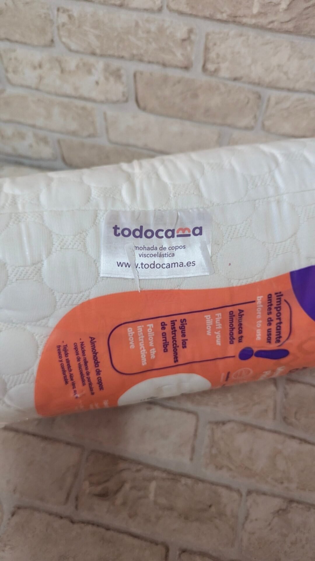 Foto 4 de Todocama – Almohada viscoelástica Aloe Vera con Copos 100% viscoelásticos