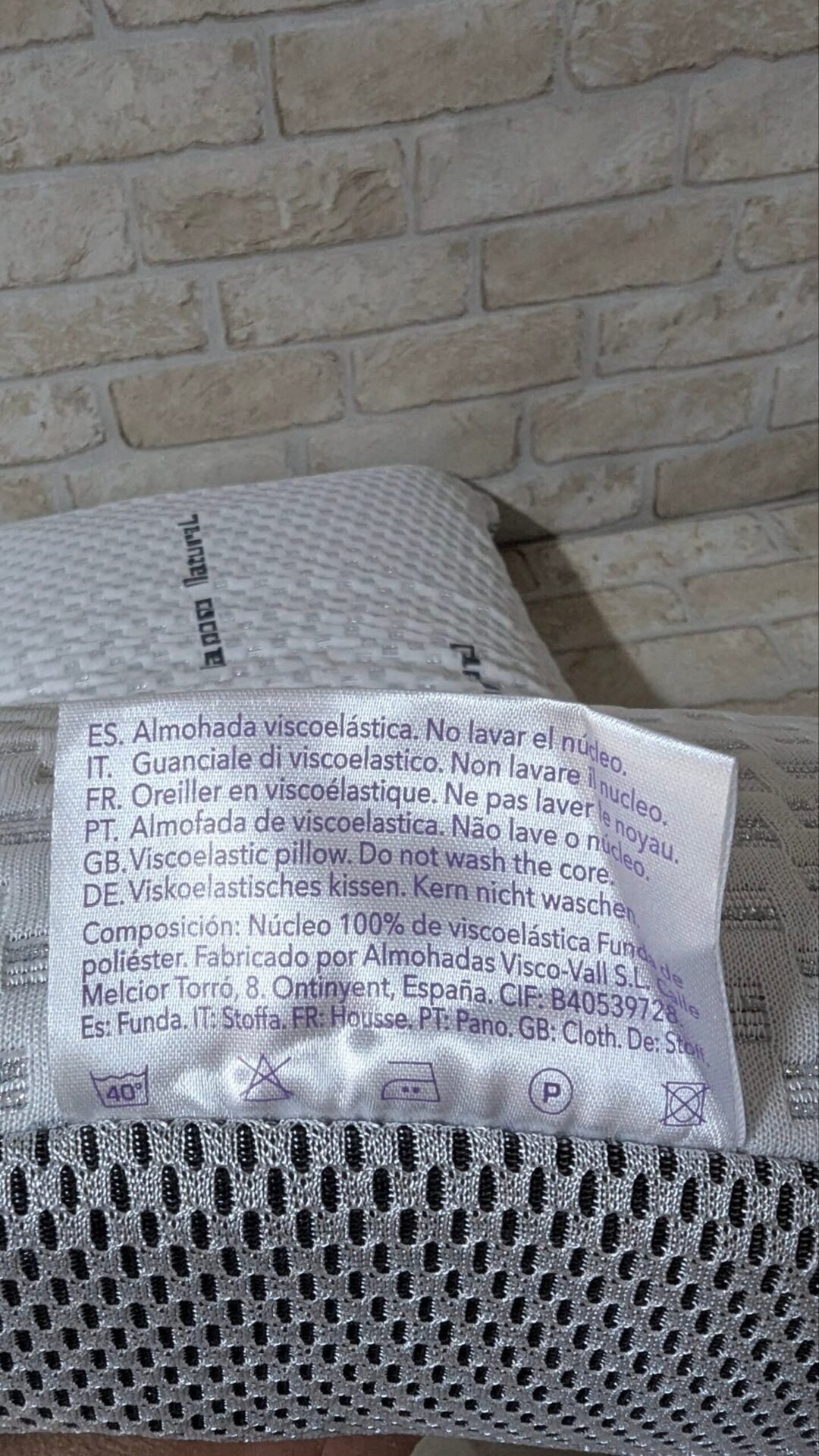 Foto 3 de Todocama – Almohada viscoelástica Carbono Natural 75cm