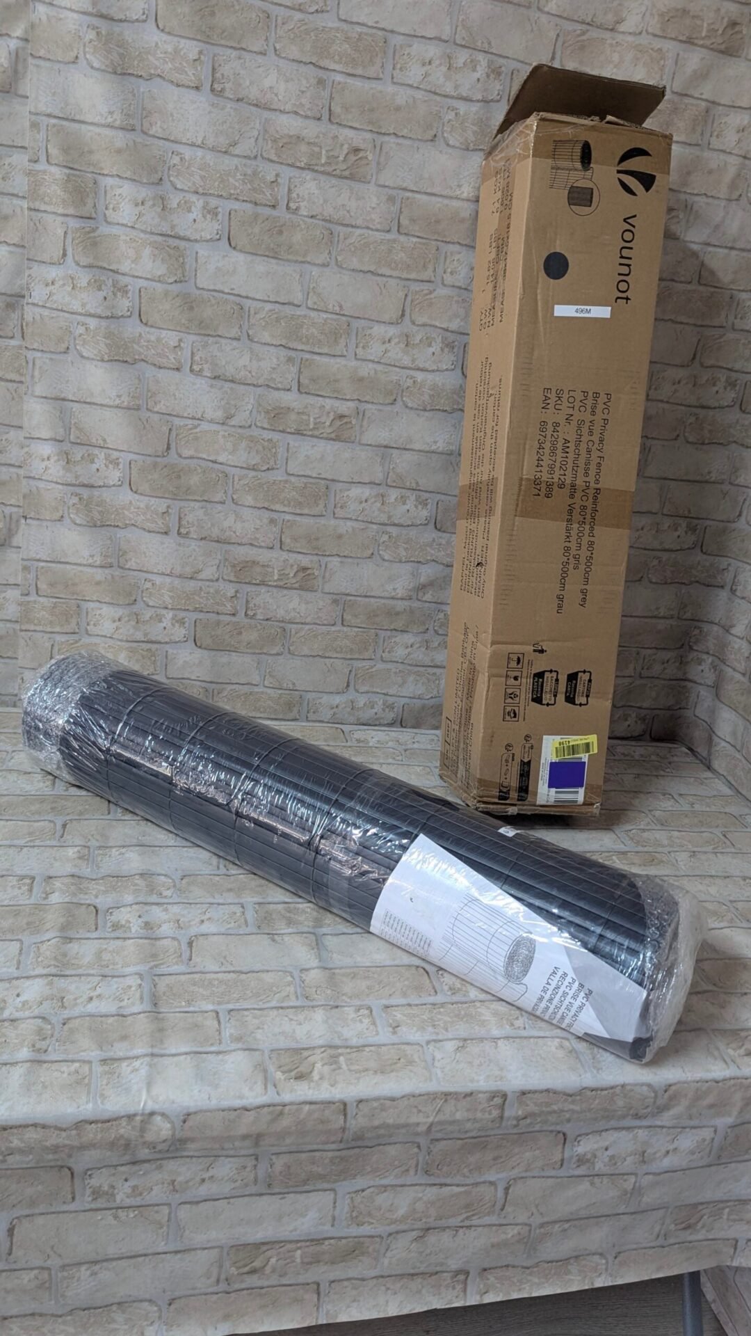Foto 2 de VOUNOT® Cañizo Ocultación PVC Doble Cara 80 x 500 cm