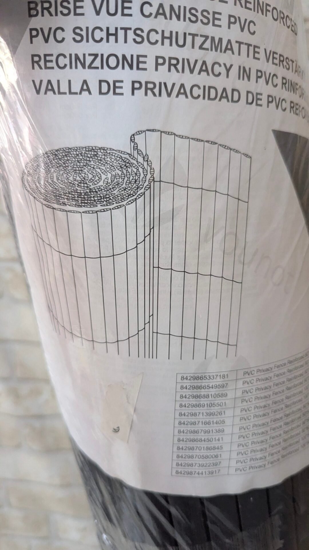 Foto 6 de VOUNOT® Cañizo Ocultación PVC Doble Cara 80 x 500 cm